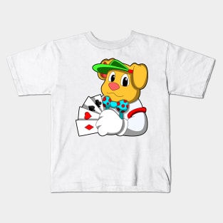 Dog at Poker with Cards Kids T-Shirt